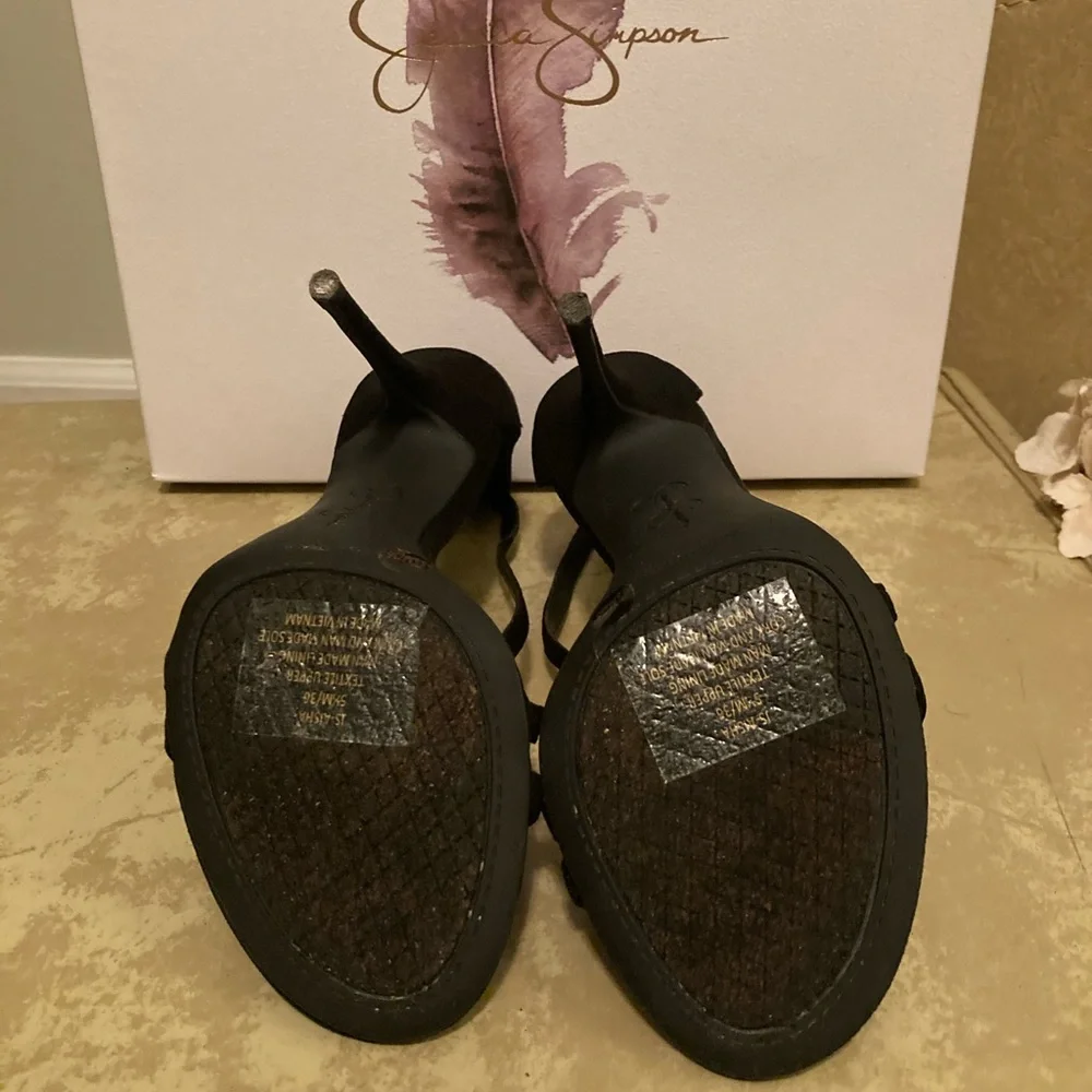 Jessica Simpson Aisha Strappy Microsuede Sandal Heels